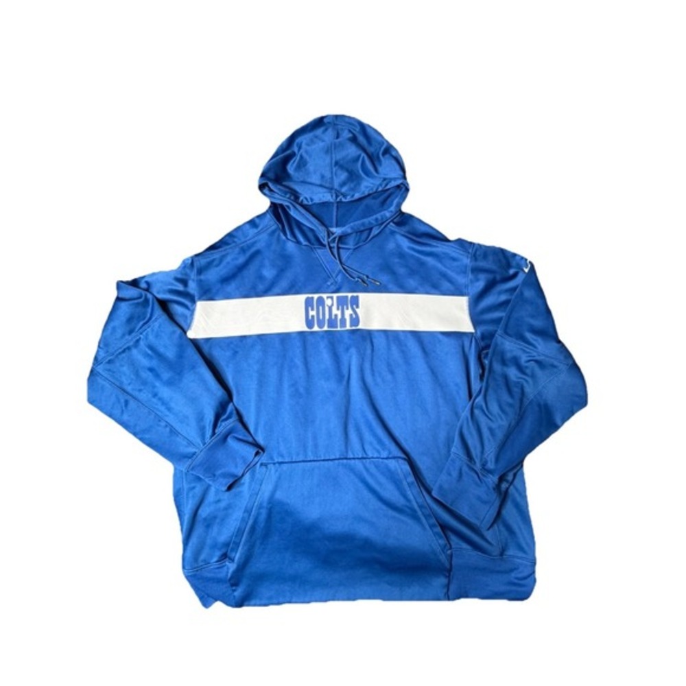 Nike Indianapolis Colts NFLOn Field Hoodie Men 3XLBlue Therma-Fit Grover Stewart